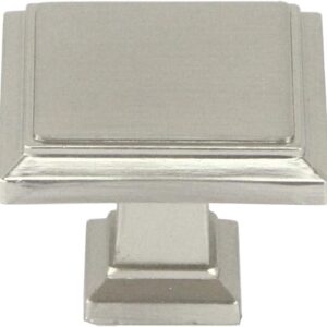 Kingsman Roma Series 1-1/4 in. (32mm) Square Soild Zinc Alloy Cabinet Knob (50, Brushed Nickel)